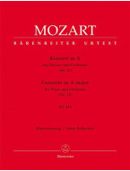 W.A. Mozart: Piano Concerto No. 12 in A Major K.414 (noty na čtyřruční klavír)