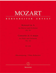 W.A. Mozart: Piano Concerto No. 12 in A Major K.414 (noty na čtyřruční klavír)