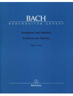 J.S. Bach: Inventions and Sinfonias BWV 772–801 (noty na klavír, cembalo)