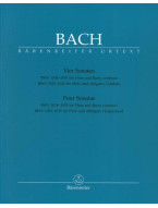 J.S. Bach: 4 Flute Sonatas BWV 1034-1035 (noty na příčnou flétnu, basso continuo)