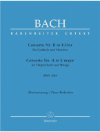 J.S. Bach: Harpsichord Concerto No.2 in E major (noty na čtyřruční klavír)