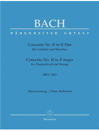 J.S. Bach: Harpsichord Concerto No.2 in E major (noty na čtyřruční klavír)