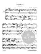 J.S. Bach: Concerto No. IV in A major BWV 1055 (noty na čtyřruční klavír)