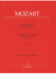 W.A. Mozart: Concerto No. 21 in C major K. 467 (noty na čtyřruční klavír)