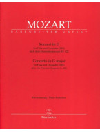 W.A. Mozart: Concerto In G Major For Clarinet (noty na příčnou flétnu, klavír)