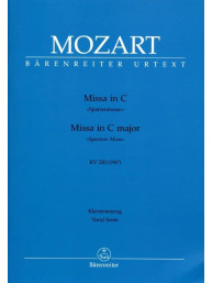 W.A. Mozart: Missa in C major K. 220/196b (noty na klavír, zpěv)