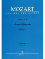 W.A. Mozart: Missa Brevis In B Flat K. 275/272b (noty na klavír, zpěv)
