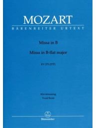 W.A. Mozart: Missa Brevis In B Flat K. 275/272b (noty na klavír, zpěv)