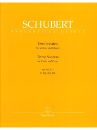 Franz Schubert: 3 Sonatas op. 137, 1-3 (noty na housle, klavír)