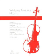 W.A. Mozart: Sonata according K. 292/196c in B-flat major (noty na violoncello, klavír)