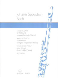 J.S. Bach: Sonate g-Moll BWV 1020 (noty na příčnou flétnu, klavír)
