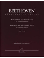 Beethoven: Romances in F major and G major op. 50, 40 (noty na housle, klavír)