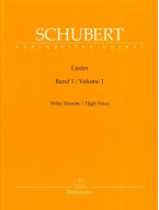 Franz Schubert: Lieder 1 - High Voice (noty, klavír, zpěv)