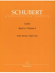 Franz Schubert: Lieder 4 - High Voice (noty na klavír, zpěv)