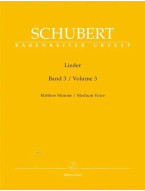 Franz Schubert: Lieder 3 - Medium Voice (noty na klavír, zpěv)