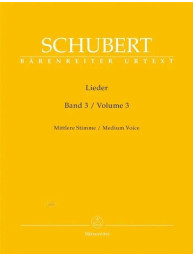 Franz Schubert: Lieder 3 - Medium Voice (noty na klavír, zpěv)