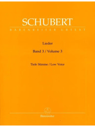 Franz Schubert: Lieder 3 - Low Voice (noty na klavír, zpěv)