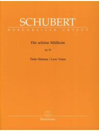 Franz Schubert: Die Schöne Müllerin Op.25 - Low Voice (noty na klavír, zpěv)