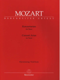 W.A. Mozart: Concert Arias For Tenor (noty na klavír, zpěv)