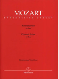 W.A. Mozart: Concert Arias For Bass (noty na klavír, zpěv)
