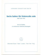 J.S. Bach: Sechs Suiten fur Violoncello solo BWV 1007-1012 (noty na violonccello)