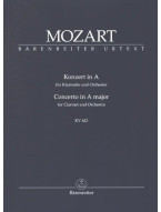W.A. Mozart: Concerto in A major K. 622 (noty, partitura)