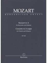 W.A. Mozart: Concerto in A major K. 622 (noty, partitura)