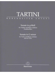 Giuseppe Tartini: Sonate in G-Moll, Teufelstriller (noty na housle, basso continuo)