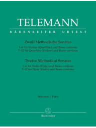 Georg Philipp Telemann: Twelve Methodical Sonatas (noty na housle, basso continuo)