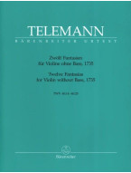 Georg Philipp Telemann: Twelve Fantasias For Violin Without Bass (noty na housle)