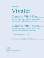 Antonio Vivaldi: Concerto 7 From 'L'Estro Armonico' F Major Op. 3/7 (noty na housle, klavír)