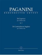 Niccolo Paganini: 24 Caprices Op.1 & 24 Contradanze Inglesi (noty na housle)