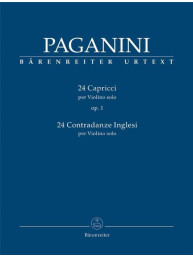 Niccolo Paganini: 24 Caprices Op.1 & 24 Contradanze Inglesi (noty na housle)
