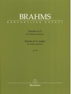Johannes Brahms: Sonata in G major op. 78 (noty pro housle, klavír)