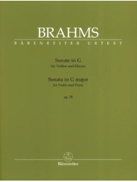 Johannes Brahms: Sonata in G major op. 78 (noty pro housle, klavír)