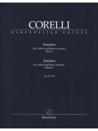 Arcangelo Corelli: Sonatas Op. 5, I-VI (noty na housle, basso continuo)