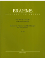 Johannes Brahms: Sonatas in F minor & E-flat Major op. 120 (noty na klarinet, klavír)