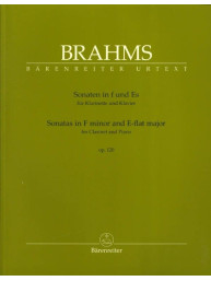 Johannes Brahms: Sonatas in F minor & E-flat Major op. 120 (noty na klarinet, klavír)