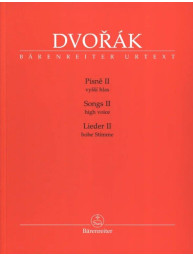 Antonín Dvořák: Songs II - High Voice (noty na klavír, zpěv)