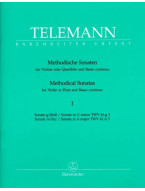 Georg Philipp Telemann: 12 Methodical Sonatas I (noty na housle či flétnu, basso continuo)
