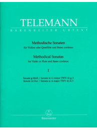 Georg Philipp Telemann: 12 Methodical Sonatas I (noty na housle či flétnu, basso continuo)