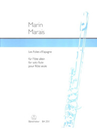Marin Marais: Folies D'Espagne (noty na příčnou flétnu)