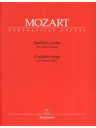 W.A. Mozart: Complete Songs - Medium Voice (noty na klavír, zpěv)