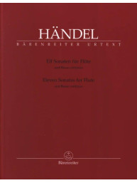 Georg Friedrich Händel: 11 Sonatas (noty na příčnou flétnu, basso continuo)