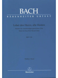 J.S. Bach: Lobet den Herrn, alle Heiden BWV 230 (noty na varhany, zpěv)