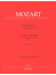 W.A. Mozart: Concerto in D major No. 1, KV 412+514 / 386b (noty na lesní roh, klavír)