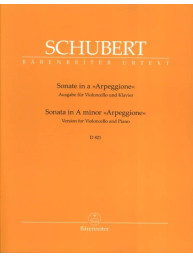 Franz Schubert: Sonata in A minor - Arpeggione D 821 (noty na violoncello, klavír)