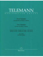 Georg Philipp Telemann: 2 Sonatas (noty na příčnou flétnu, basso continuo)