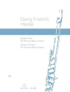 Georg Friedrich Händel: Sonata in G major (noty na příčnou flétnu, basso continuo)