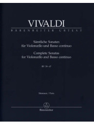 Antonio Vivaldi: Complete Sonatas RV 39-47 (noty na violoncello, basso continuo)